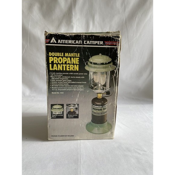 Vintage American Camper Model 1042 Double Mantle Propane Lantern - Picture 1 of 7